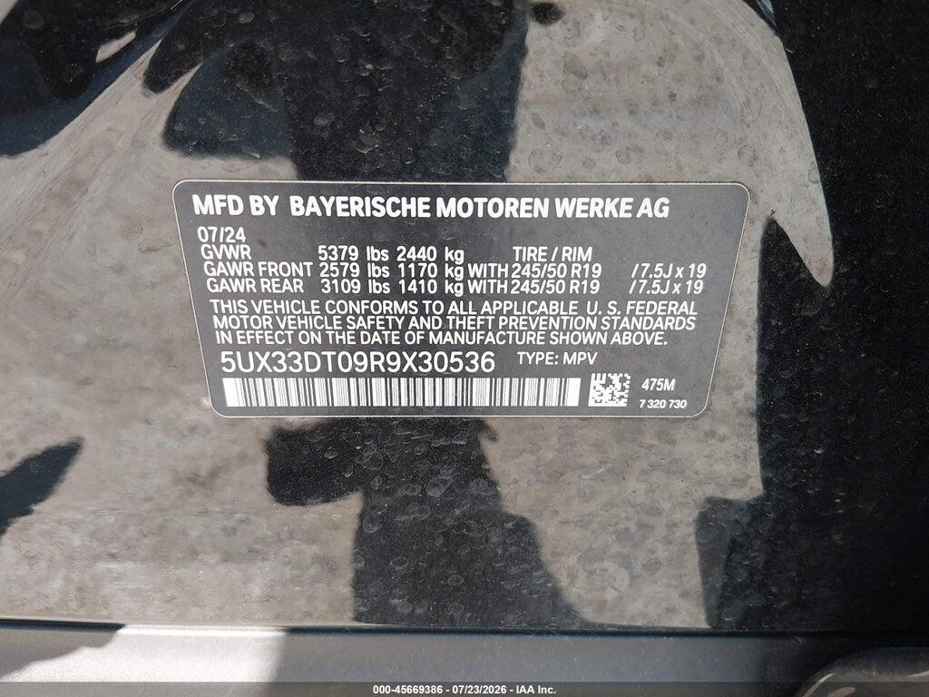 5UX33DT09R9X30536 2024 BMW X4 photo no. 9