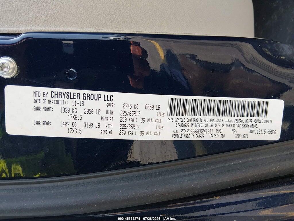 2C4RDGBG8ER241011 2014 DODGE GRAND CARAVAN photo no. 9