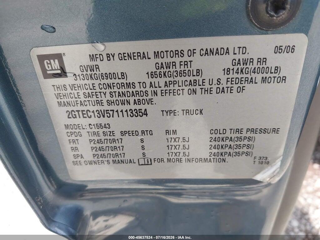 2GTEC13V571113354 2007 GMC SIERRA 1500 CLASSIC photo no. 9