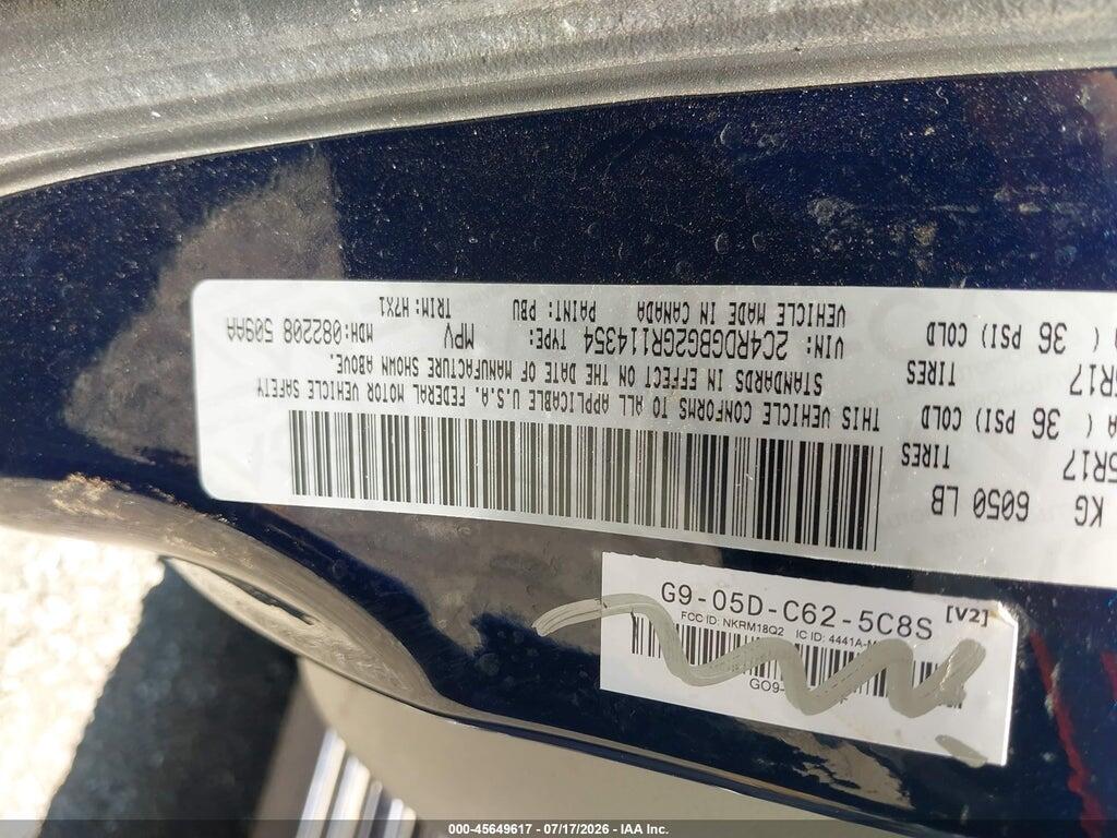 2C4RDGBG2GR114354 2016 DODGE GRAND CARAVAN photo no. 9