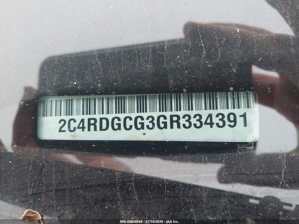 2C4RDGCG3GR334391 2016 DODGE GRAND CARAVAN photo no. 9