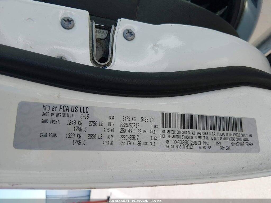 3C4PDCBG8GT228663 2016 DODGE JOURNEY photo no. 9