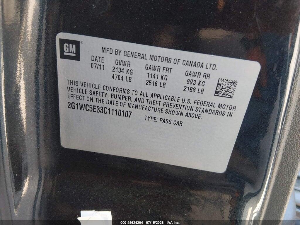 2G1WC5E33C1110107 2012 CHEVROLET IMPALA photo no. 9