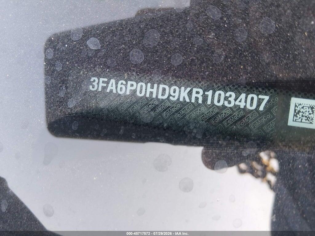 3FA6P0HD9KR103407 2019 FORD FUSION photo no. 9