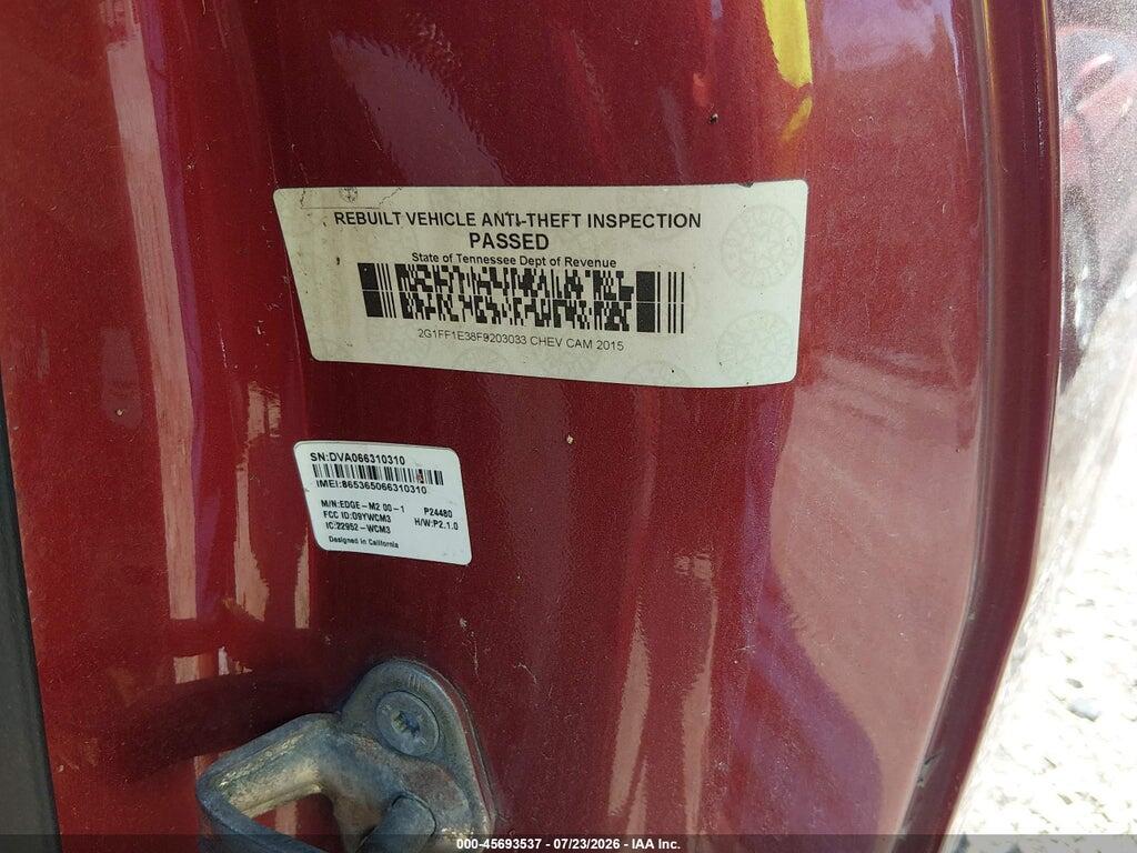 2G1FF1E38F9203033 2015 CHEVROLET CAMARO photo no. 9