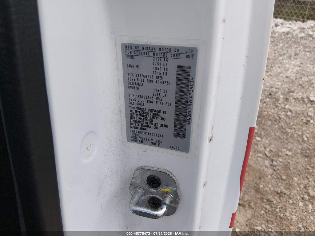 3N63M0YN7FK714014 2015 CHEVROLET CITY EXPRESS photo no. 9