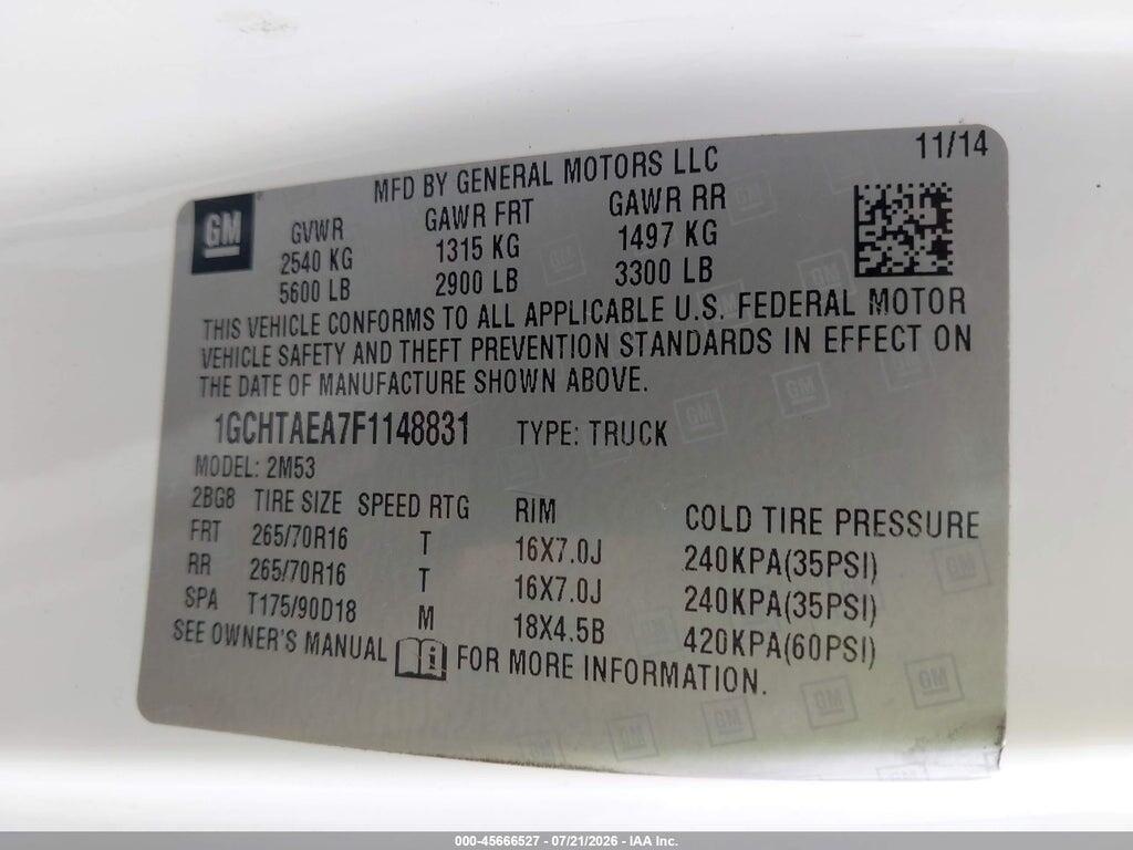 1GCHTAEA7F1148831 2015 CHEVROLET COLORADO photo no. 9