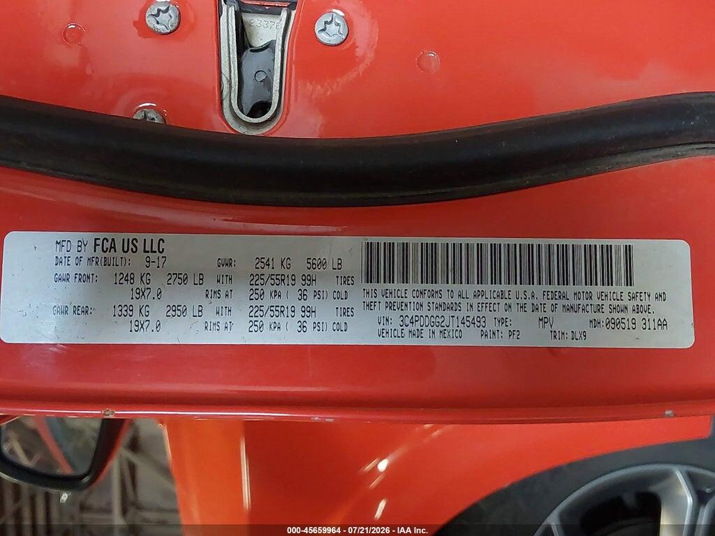 3C4PDDGG2JT145493 2018 DODGE JOURNEY photo no. 9
