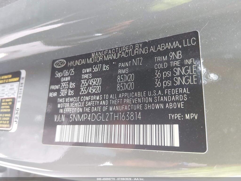 5NMP4DGL2TH163814 2026 HYUNDAI SANTA FE photo no. 9