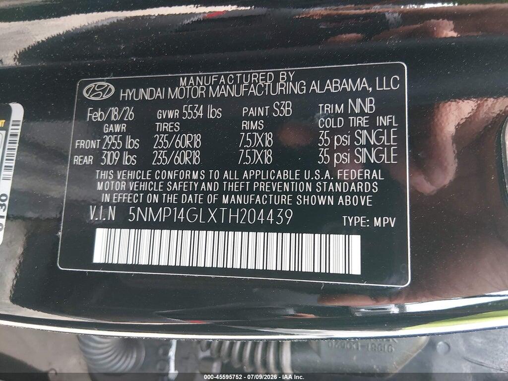 5NMP14GLXTH204439 2026 HYUNDAI SANTA FE photo no. 9