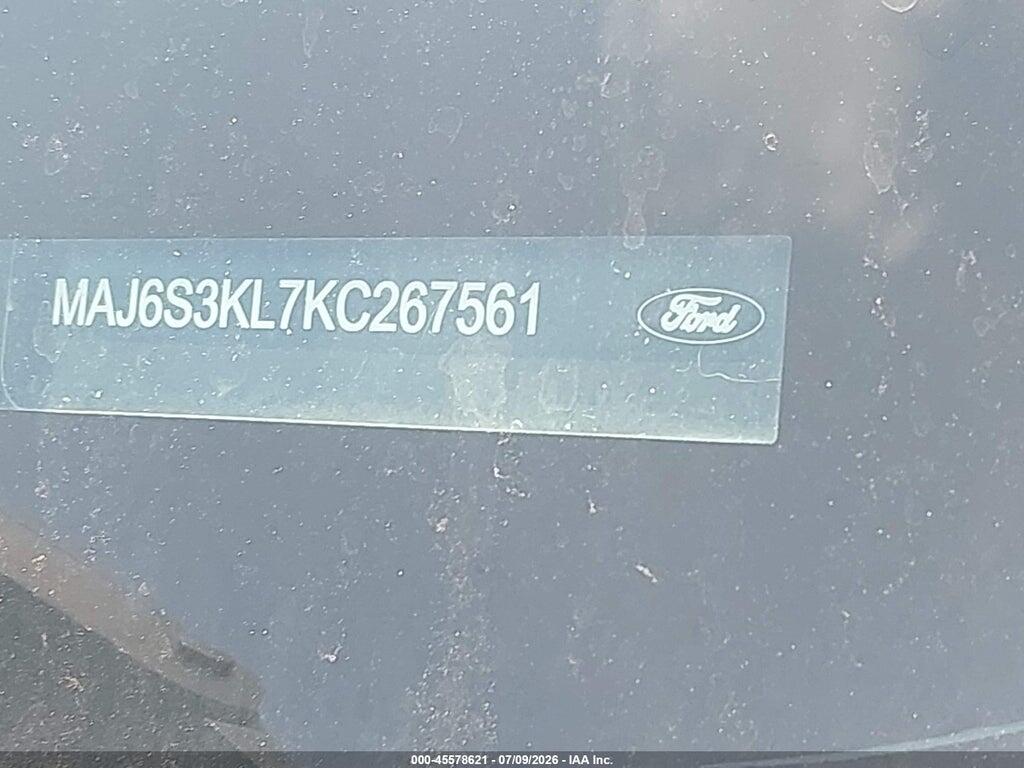 MAJ6S3KL7KC267561 2019 FORD ECOSPORT photo no. 9