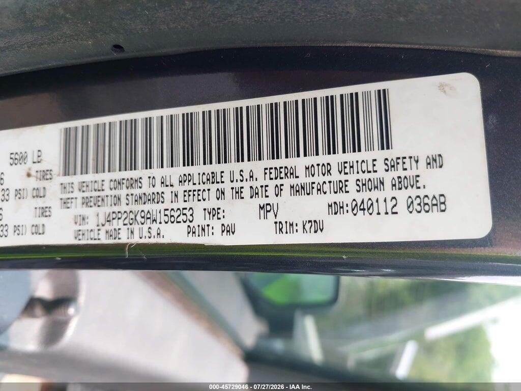 1J4PP2GK9AW156253 2010 JEEP LIBERTY photo no. 9