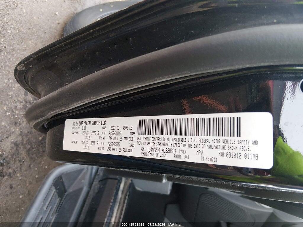 1J4AA2D11AL228664 2010 JEEP WRANGLER photo no. 9