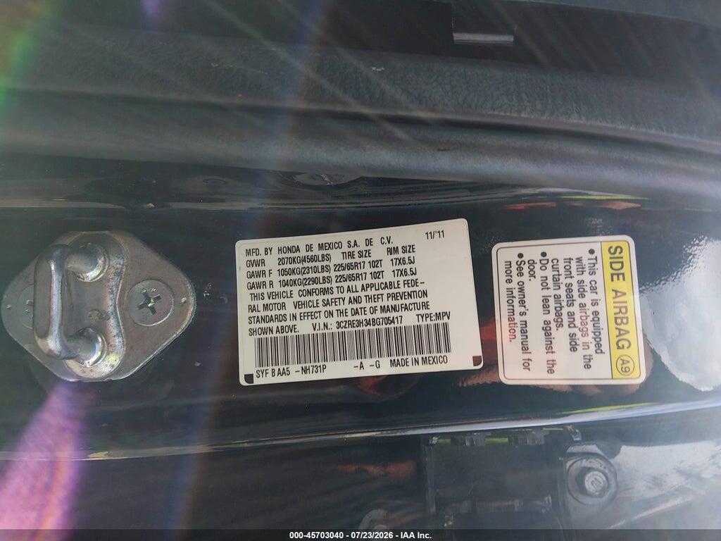 3CZRE3H34BG705417 2011 HONDA CR-V photo no. 9