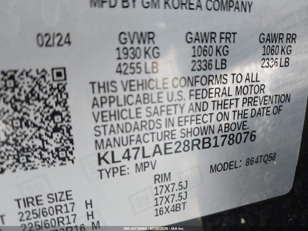 KL47LAE28RB178076 2024 BUICK ENVISTA photo no. 9