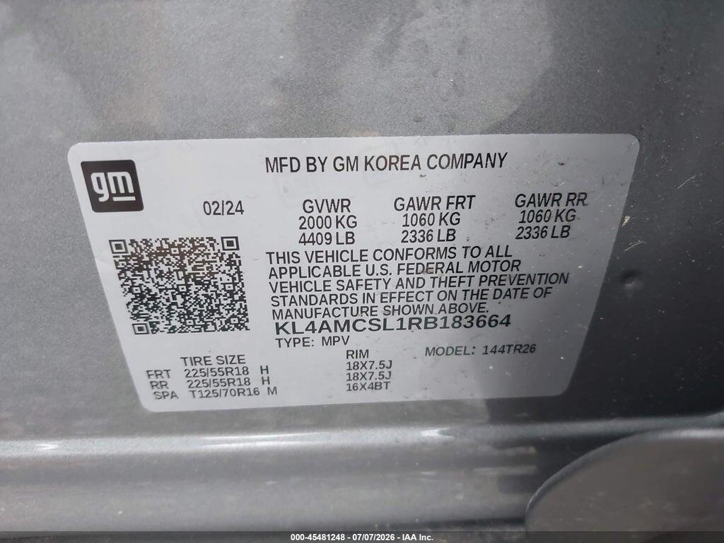 KL4AMCSL1RB183664 2024 BUICK ENCORE GX photo no. 9