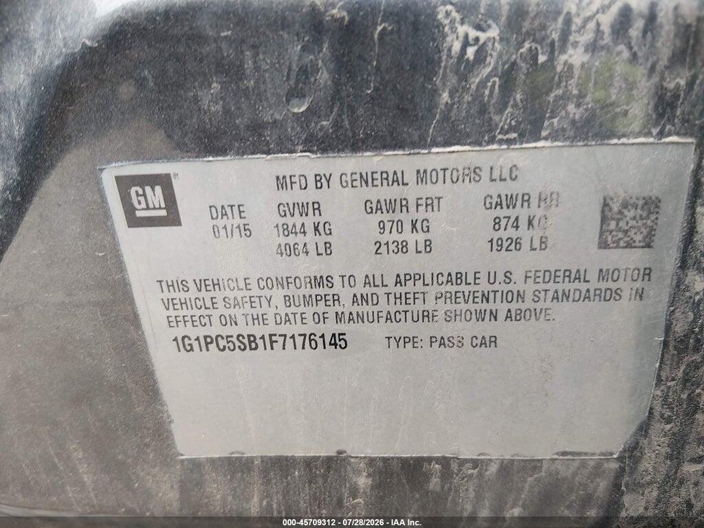 1G1PC5SB1F7176145 2015 CHEVROLET CRUZE photo no. 9