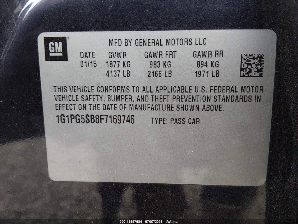 1G1PG5SB8F7169746 2015 CHEVROLET CRUZE photo no. 9