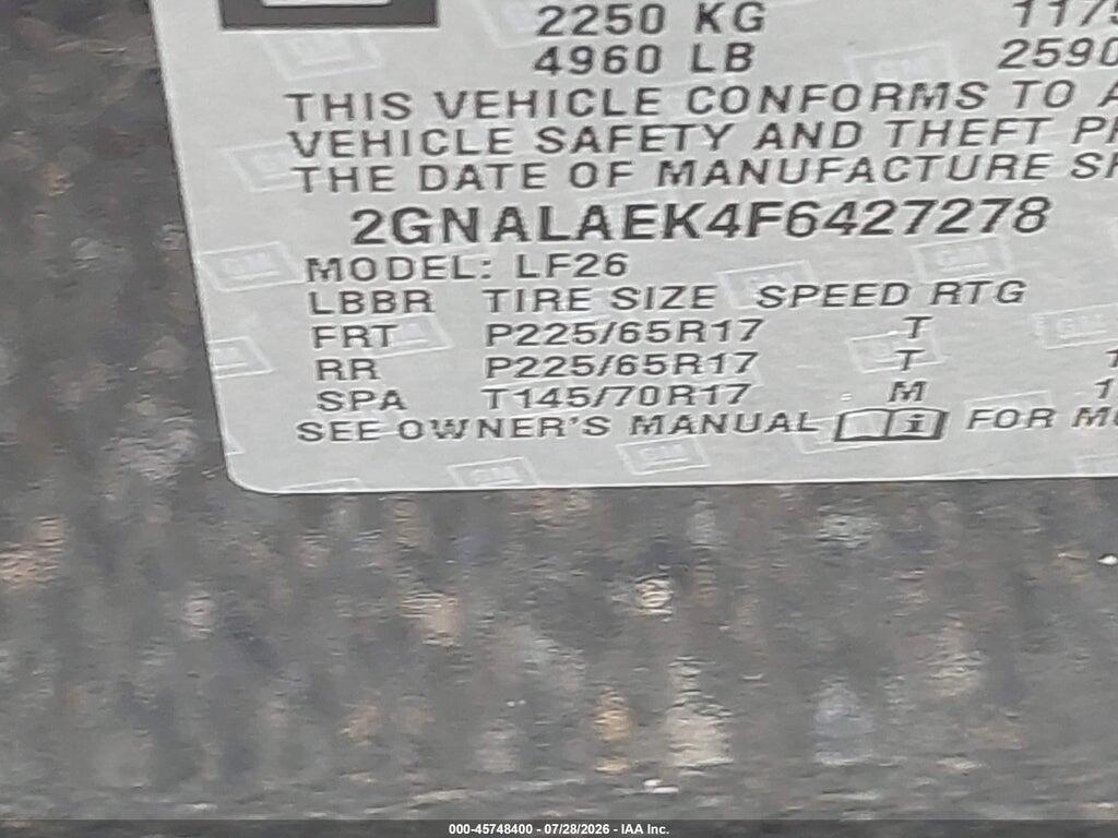 2GNALAEK4F6427278 2015 CHEVROLET EQUINOX photo no. 9