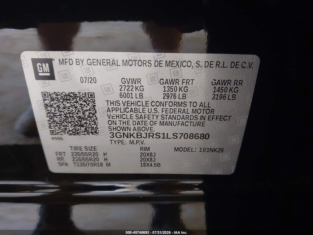 3GNKBJRS1LS708680 2020 CHEVROLET BLAZER photo no. 9