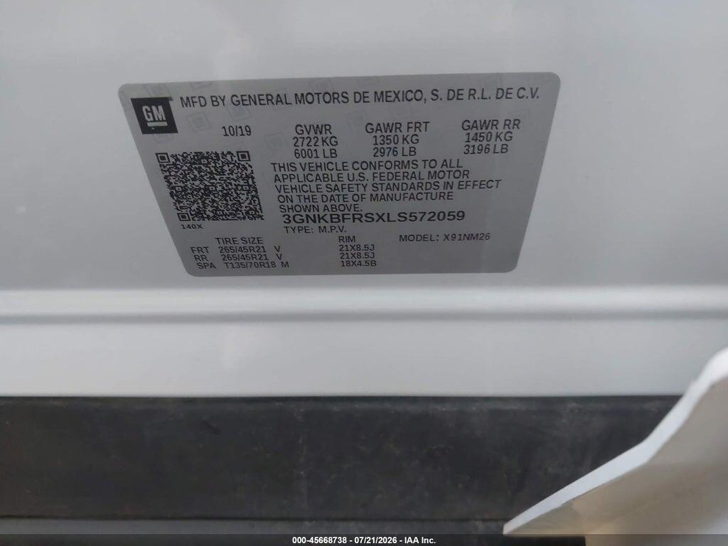 3GNKBFRSXLS572059 2020 CHEVROLET BLAZER photo no. 9