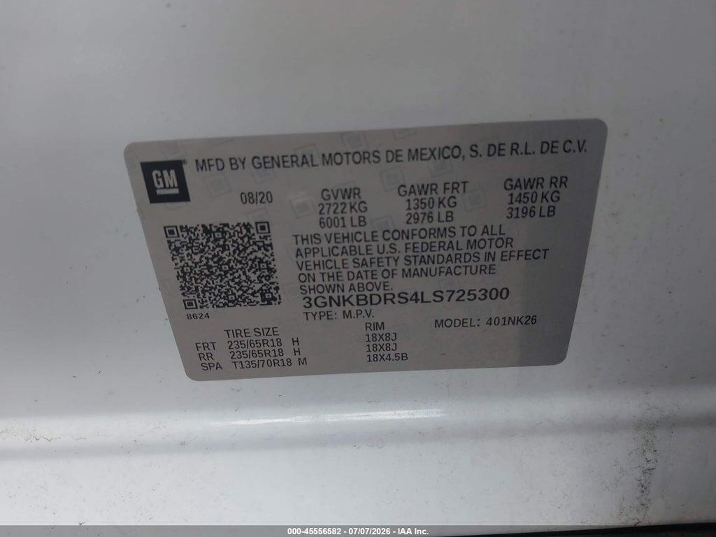 3GNKBDRS4LS725300 2020 CHEVROLET BLAZER photo no. 9