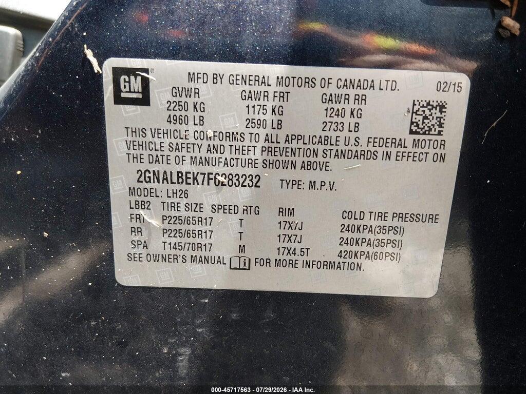 2GNALBEK7F6283232 2015 CHEVROLET EQUINOX photo no. 9