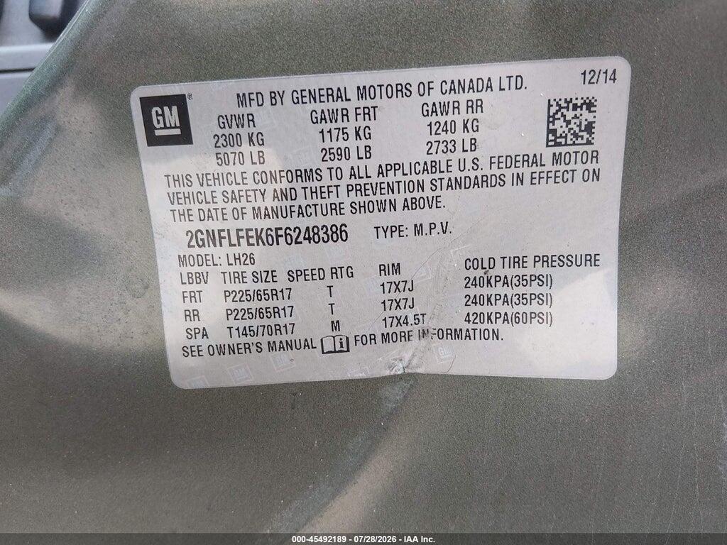 2GNFLFEK6F6248386 2015 CHEVROLET EQUINOX photo no. 9