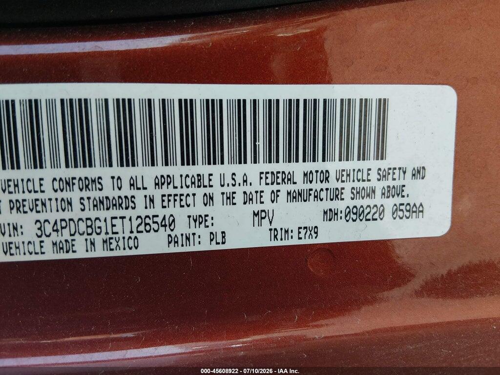 3C4PDCBG1ET126540 2014 DODGE JOURNEY photo no. 9