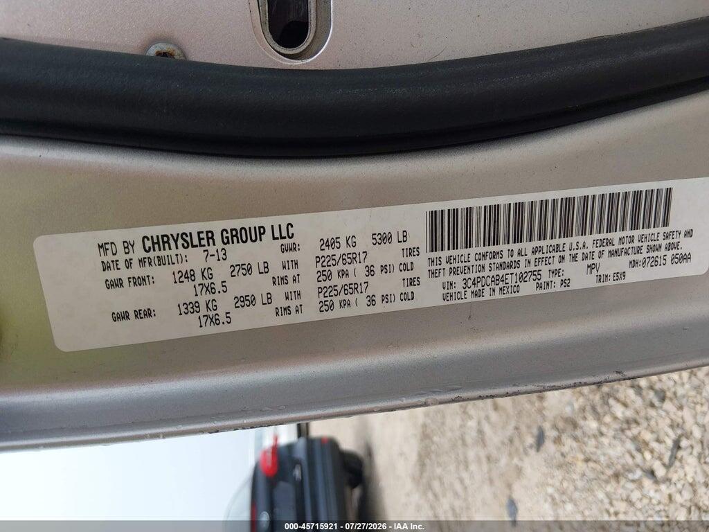 3C4PDCAB4ET102755 2014 DODGE JOURNEY photo no. 9
