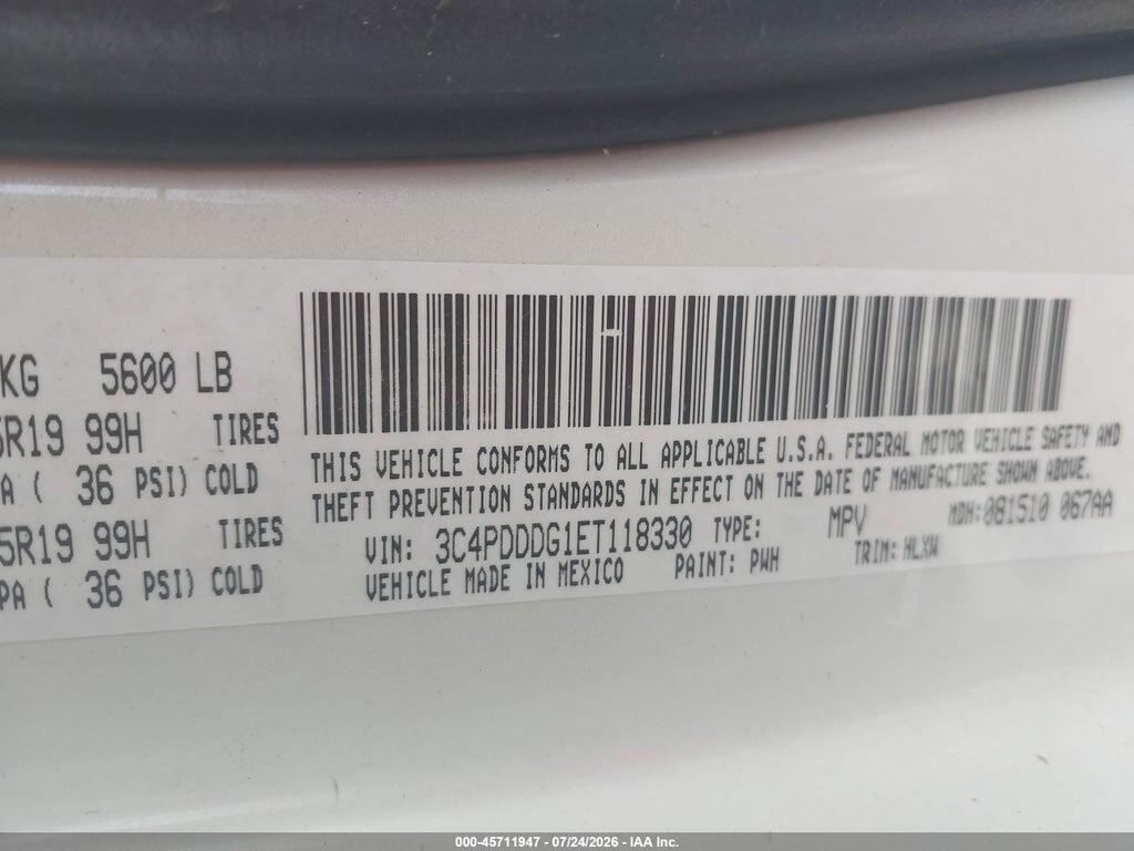 3C4PDDDG1ET118330 2014 DODGE JOURNEY photo no. 9