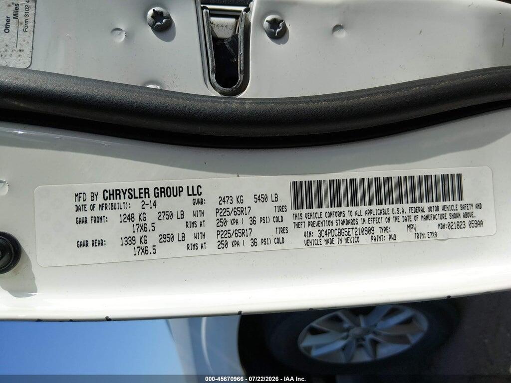 3C4PDCBG5ET210909 2014 DODGE JOURNEY photo no. 9
