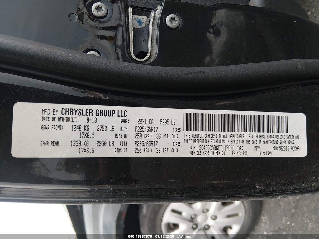 3C4PDCAB6ET117676 2014 DODGE JOURNEY photo no. 9