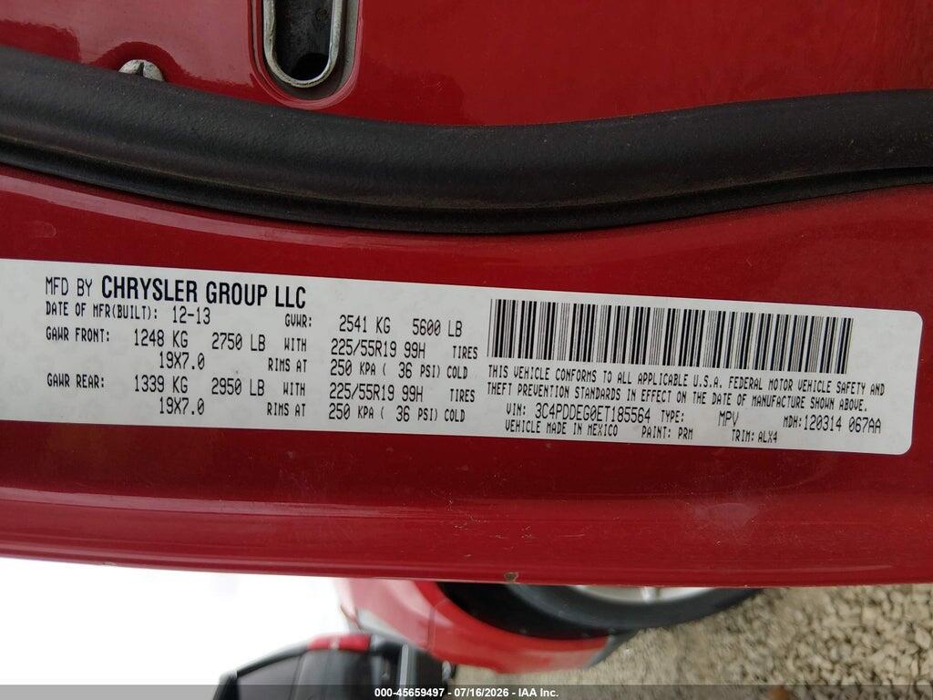 3C4PDDEG0ET185564 2014 DODGE JOURNEY photo no. 9