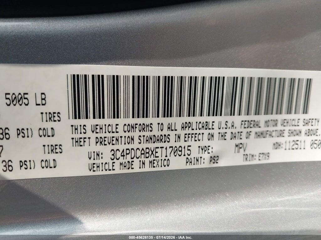 3C4PDCABXET170915 2014 DODGE JOURNEY photo no. 9