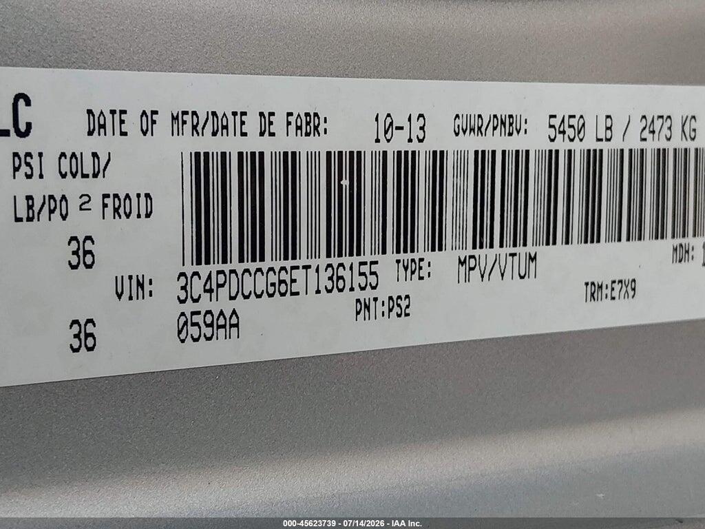 3C4PDCCG6ET136155 2014 DODGE JOURNEY photo no. 9