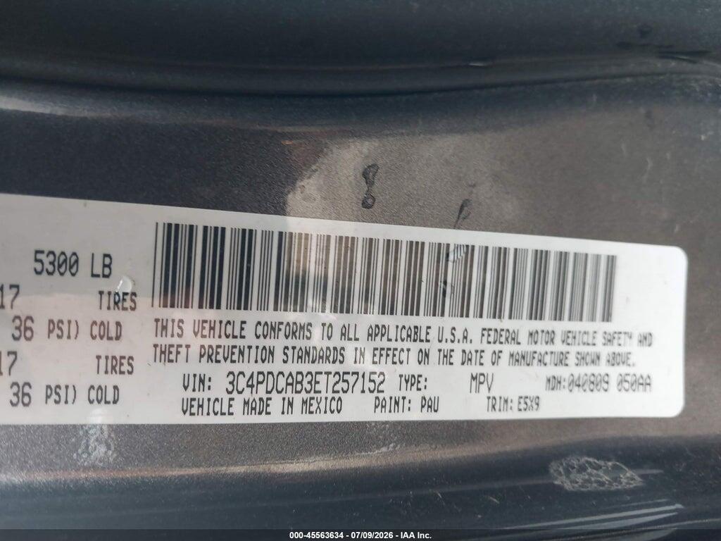 3C4PDCAB3ET257152 2014 DODGE JOURNEY photo no. 9