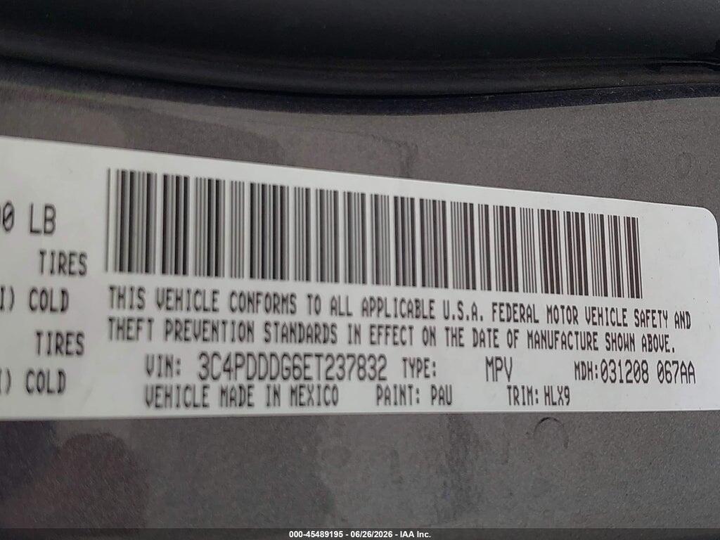 3C4PDDDG6ET237832 2014 DODGE JOURNEY photo no. 9