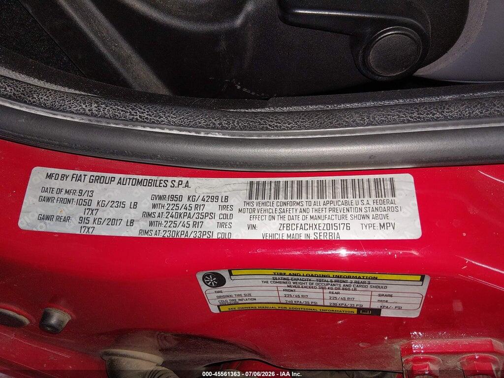 ZFBCFACHXEZ015176 2014 FIAT 500L photo no. 9