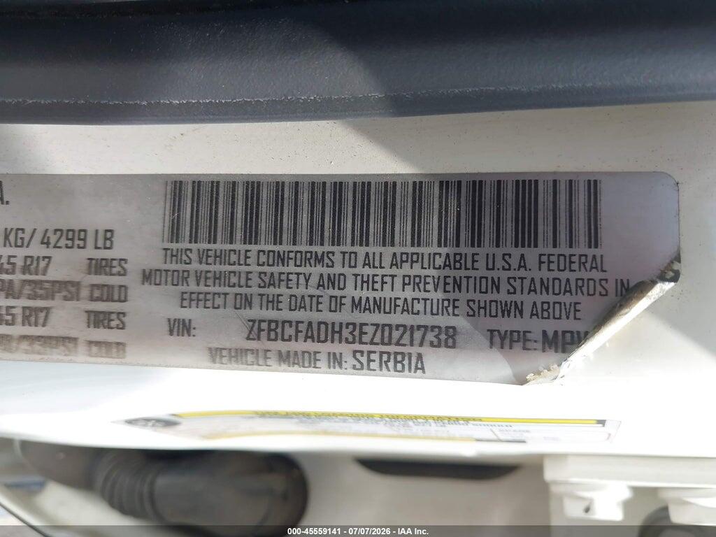 ZFBCFADH3EZ021738 2014 FIAT 500L photo no. 9