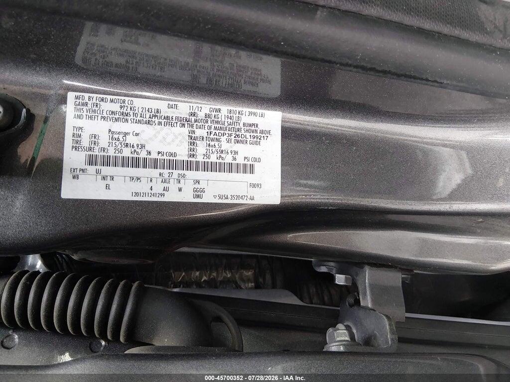 1FADP3F26DL199217 2013 FORD FOCUS photo no. 9