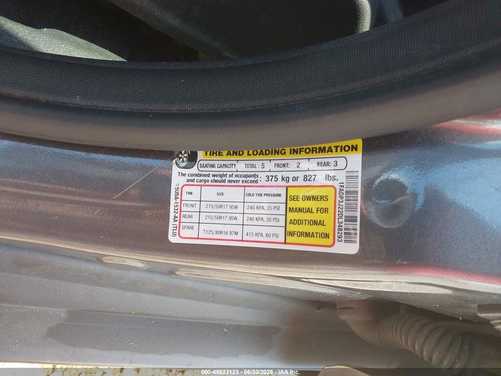 1FADP3J22DL348293 2013 FORD FOCUS photo no. 9