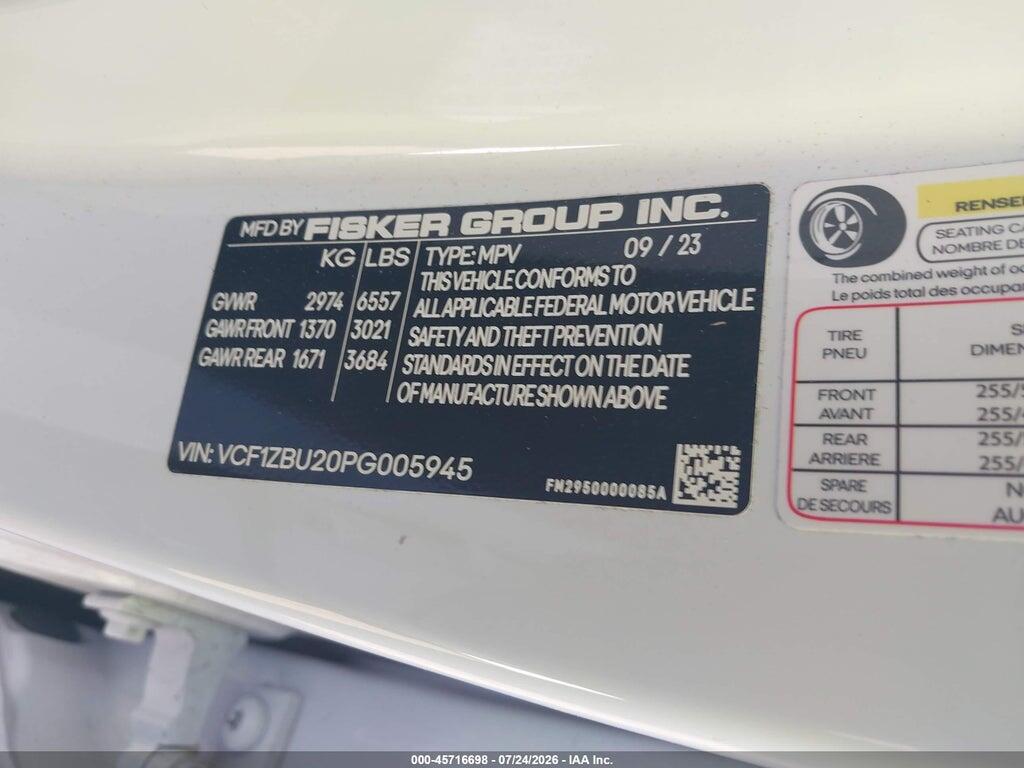 VCF1ZBU20PG005945 2023 FISKER OCEAN photo no. 9