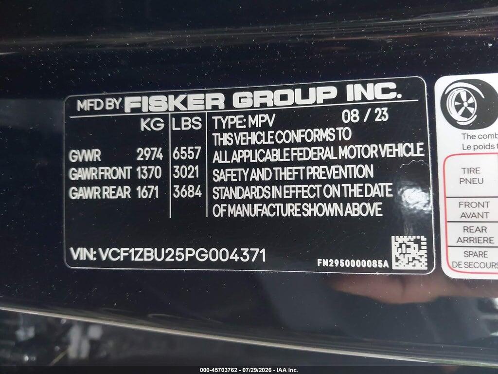 VCF1ZBU25PG004371 2023 FISKER OCEAN photo no. 9