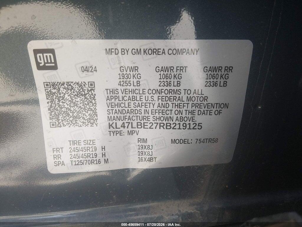KL47LBE27RB219125 2024 BUICK ENVISTA photo no. 9