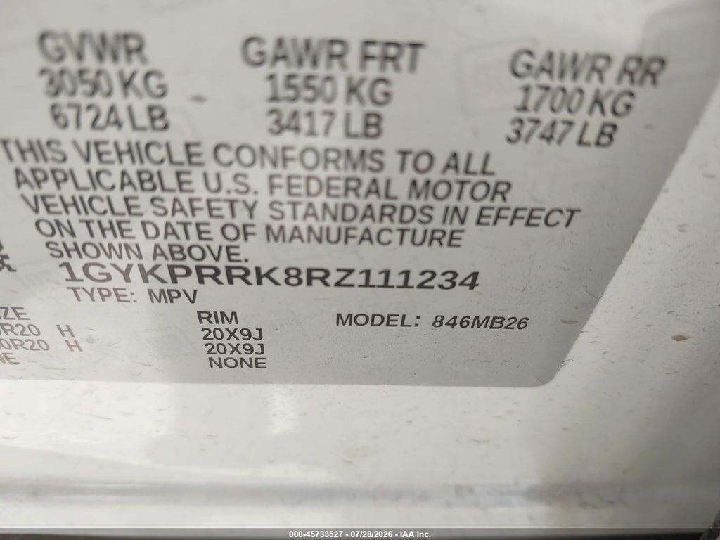 1GYKPRRK8RZ111234 2024 CADILLAC LYRIQ photo no. 9