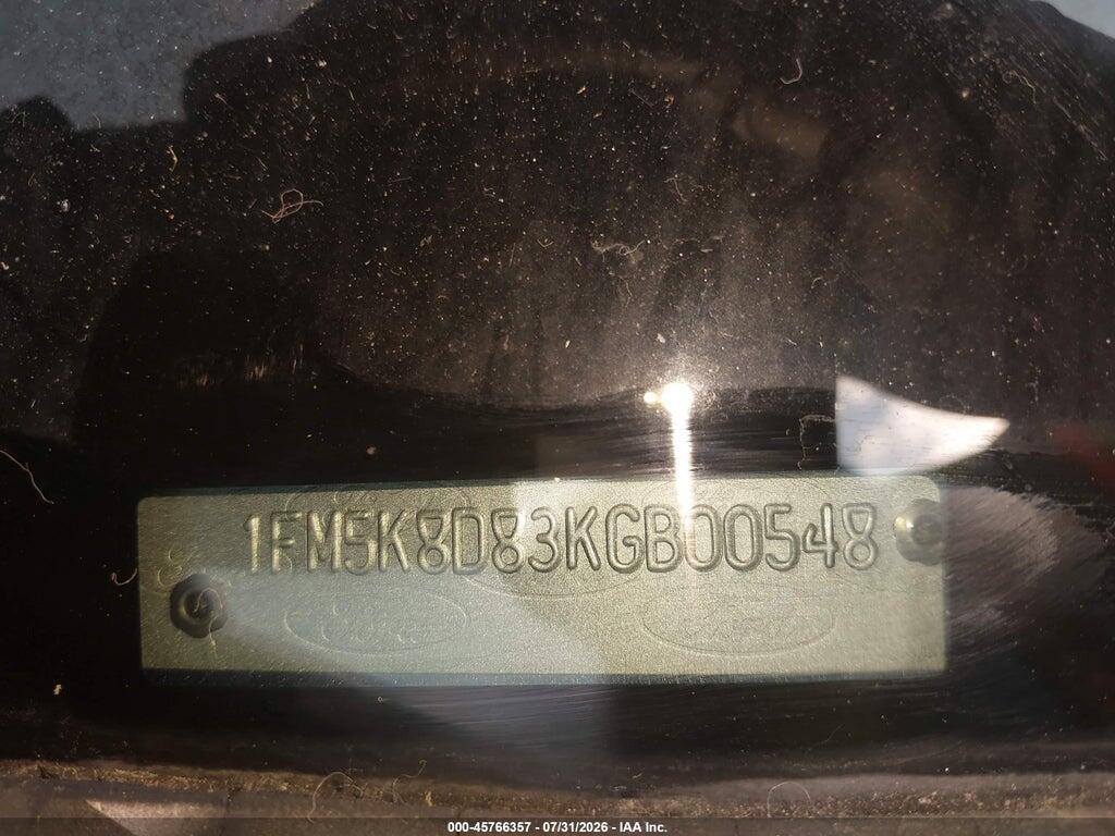 1FM5K8D83KGB00548 2019 FORD EXPLORER photo no. 9