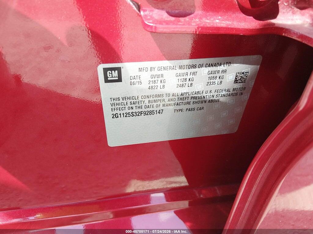 2G1125S32F9285147 2015 CHEVROLET IMPALA photo no. 9
