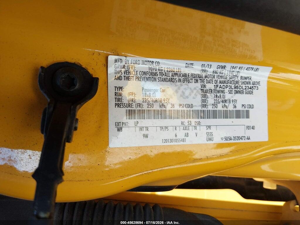 1FADP3L95DL234573 2013 FORD FOCUS ST photo no. 9