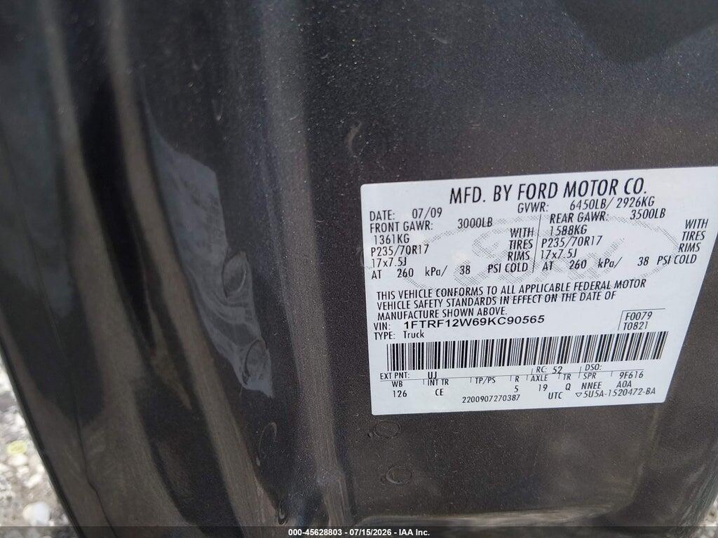 1FTRF12W69KC90565 2009 FORD F-150 photo no. 9